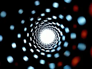 幻觉、光线、道路、几何形状、照明、技术、圆圈、无人