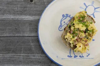 三明治的平面摄影