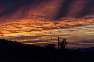 日落、天空、剪影、傍晚、云朵、心情、景观、照明
