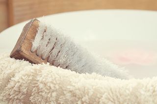 洗手刷，手刷，洗手盆，水，肥皂水，卫生，身体护理，关闭