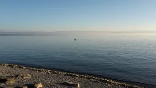 康斯坦斯湖，下午，冬天，静水，水，海，风景-自然，天空