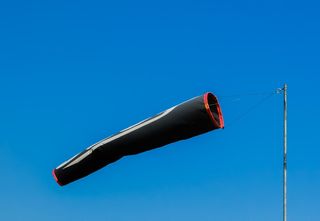 风指示器，风，天气，方向，气象学，风速计，蓝色，天空