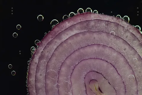 洋葱，红洋葱，生的，抗菌，红色，洋葱，切片，分层