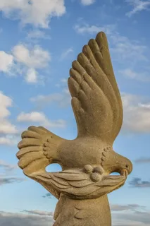 和平，鸽子，橄榄枝，象征，希望，雕塑，雕塑公园，阿伊亚纳帕