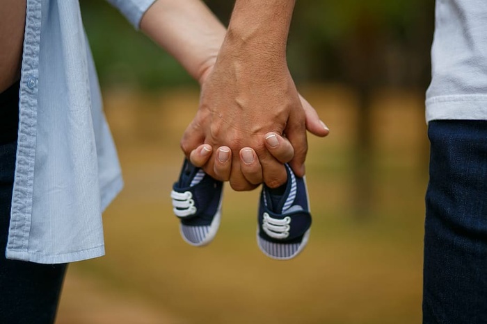 选择性、聚焦摄影、人、手、孩子、bebe、孕妇