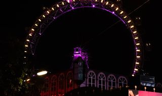 奥地利、维也纳、普拉特、霓虹灯、灯光、夜生活、游乐场、派对