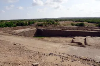 dholavira，考古遗址，挖掘，巴斯，水库，khadir bet，kutch，kotada timba