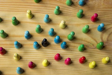 多样性、爱、色彩、共同、人、快乐、团结、混合