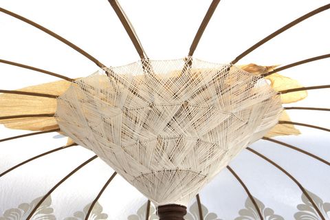 伞，夏天，黄色，彩色，背景，白色，天空，阳伞