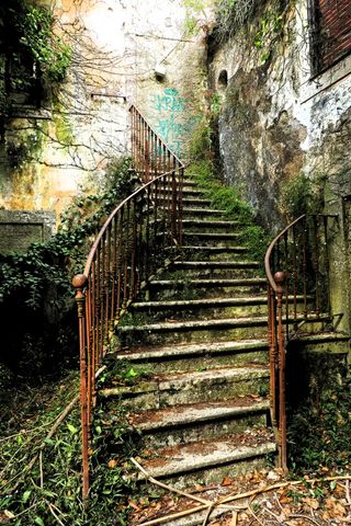 葡萄牙，辛特拉，建筑，楼梯，建筑结构，台阶和楼梯，栏杆，日