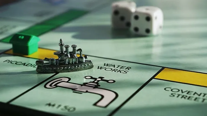 垄断，棋盘游戏，棋盘游戏，游戏，游戏，英国，摄影棚拍摄，特写