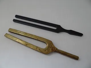 音叉，金属，仪器，声音，频率，经典，振动，物理