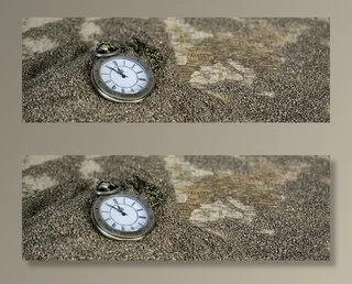 圆形银色口袋，手表，棕色，沙子，怀表，时间，沙子，世界地图