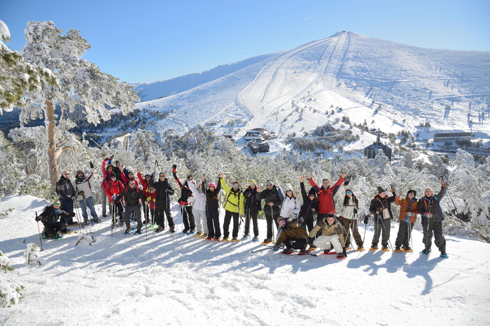 马德里的雪球拍, 雪, 雪鞋, 马德里, 马德里山脉, 冬天, 山, 寒冷的温度