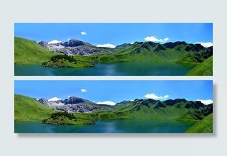 绿色，山，身体，水，Allgäu，schrecksee，hochgebirgssee，阿尔卑斯山