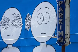 美国，市中心，洛杉矶，蓝色，卡通，金钱，停车场，灯光