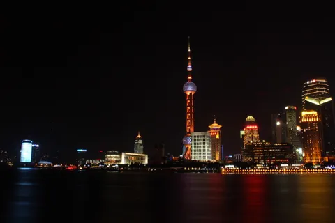 夜景，上海，外滩，夜景，照明，建筑外观，无人，旅游目的地