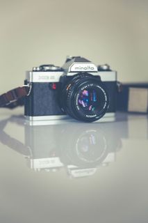 美能达lsr相机，灰色，黑色，美能达，点，拍摄，相机，镜头