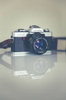 美能达lsr相机，灰色，黑色，美能达，点，拍摄，相机，镜头