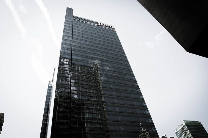 多伦多，普华永道，建筑结构，建筑外观，建筑，低角度视图，建筑，天空