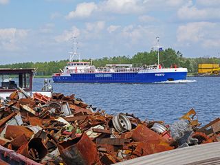 terneuzen gent canal，荷兰比利时，沿海地区，westerschelde，沿海机动船，油轮，驳船，废料