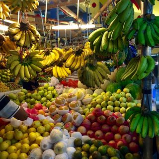 印度尼西亚，penjaringan，jl。pantai indah kapuk，梨，柠檬，五颜六色，水果，水果