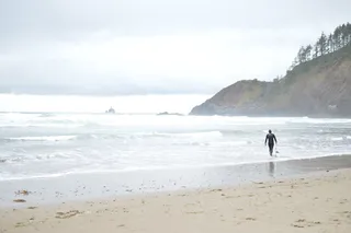 在美国，印度海滩，波涛汹涌，西北太平洋，冲浪，俄勒冈州，冷水，海岸