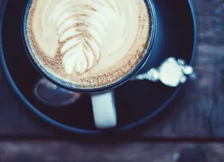 澳大利亚，图文巴，拿铁，咖啡，咖啡馆，flatlay，生活方式，咖啡饮料