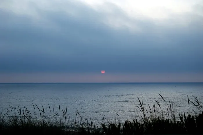 日落时的海岸，海滩，奎亚斯，葡萄牙，蓝色，宁静，风景，自然