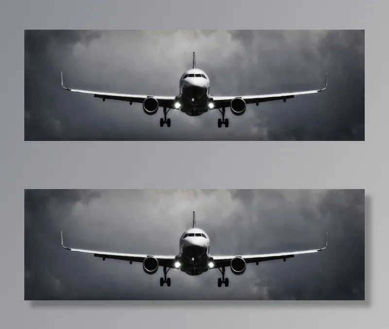 黑白、飞行、天空、飞行、空中客车、飞机、飞机、机场