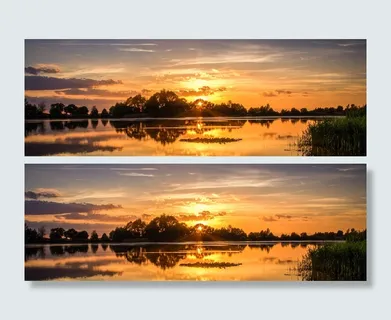 河面上的日落，日落，湖面，天空，阿本斯蒂姆蒙，水的反射，大气，景观