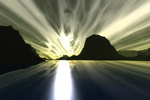 山，海艺术，自然，阳光，明亮，明亮，图形，户外