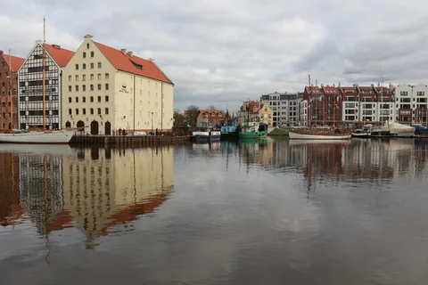 景观、市政、格但斯克、城市、建筑、建筑、水、建筑外观