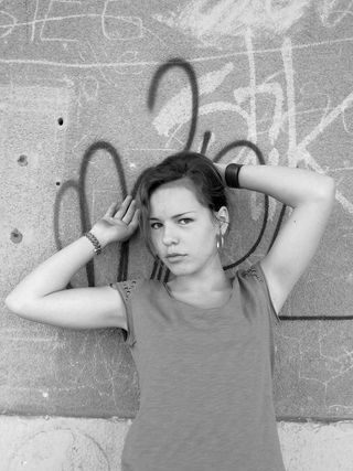 女孩，姿势，模特，女人，年轻，豪斯旺德，黑人和白人，只有一个女人