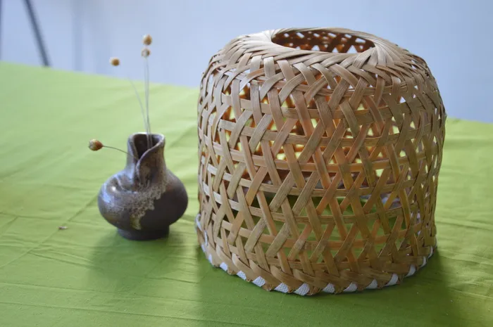 竹子，编织，盒子，容器，花瓶，篮子，特写，没有人