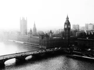 伦敦，英国，黑白，大桥，城市，大本钟，河流，泰晤士河