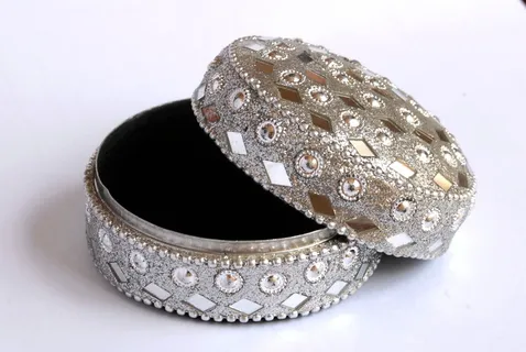 小饰物，盒子，装饰品，小饰物盒，银，礼物，开口，盖