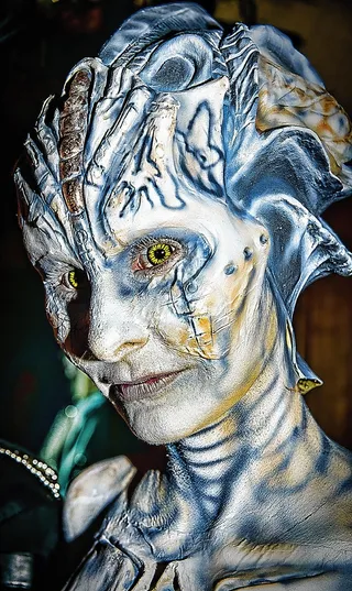 艺术，脸，肖像，艺术，头，外星人，怪物，恐怖