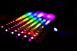 rgb、灯光、夜间、键盘、桌面、颜色、光谱、技术