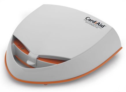 全自动、aed、除颤器、保护、心脏病发作、心脏骤停、用户友好、橙色