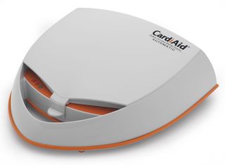 全自动、aed、除颤器、保护、心脏病发作、心脏骤停、用户友好、橙色