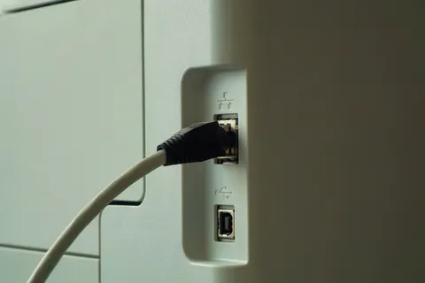 网络，网络打印机，连接，电缆，lan，网络连接器，插头，电源线