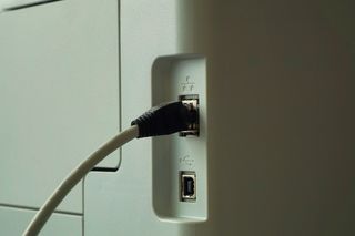 网络，网络打印机，连接，电缆，lan，网络连接器，插头，电源线
