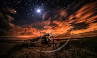 天文学，云，黑暗，沙漠，夜晚，探索，草，光