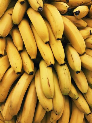 植物，食物，香蕉，水果，碗，黄油，早餐，花生酱