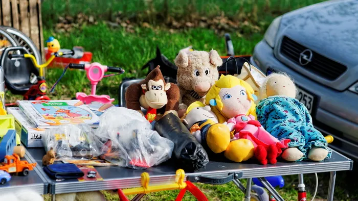 跳蚤市场, 框, 杂乱, 浏览, 古物, 垃圾, 搜索, 玩具