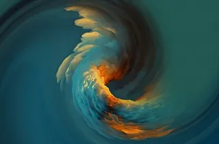 纹理、涡流、创意、旋转、蓝色、verschnörkelt、运动、水