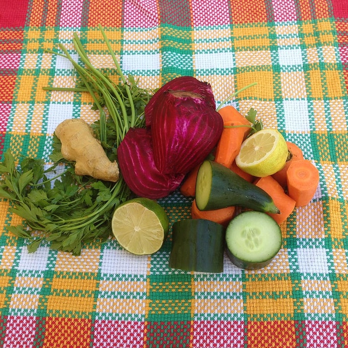 生姜、柠檬、甜瓜、欧芹、蔬菜、蔬菜、多色、食品