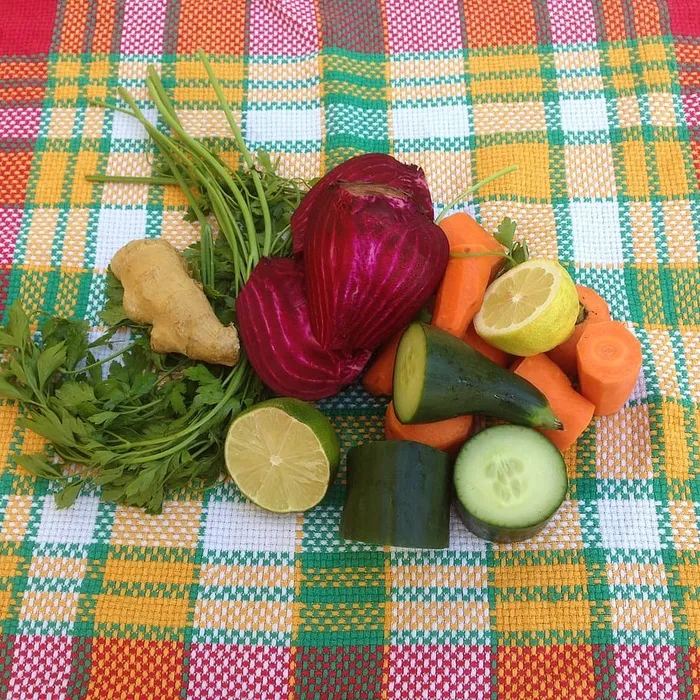生姜、柠檬、甜瓜、欧芹、蔬菜、蔬菜、多色、食品