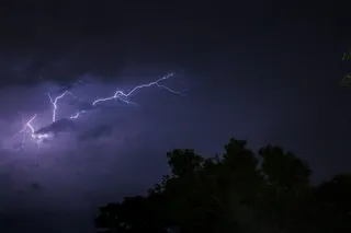 低，角度照片，雷电，树，雷电，雷电，云，能量，云